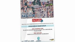 Cumhuriyet Parkı otobüs durağının yeri değiştirildi