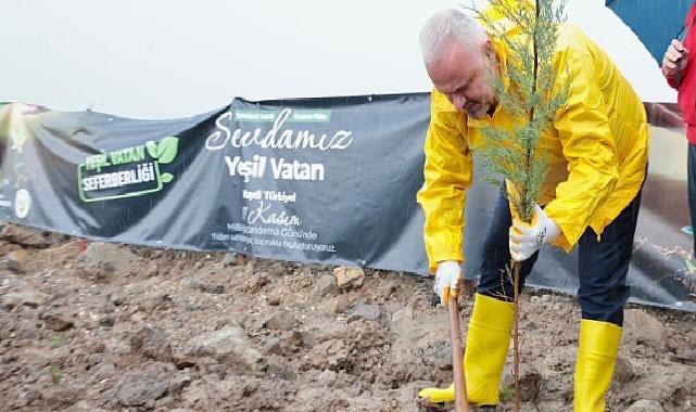 Menemen’de fidanlar, yeşil vatan için dikildi