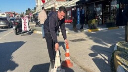 Ayvalık Belediyesi kaldırım işgallerine karşı kontrollerini sürdürüyor