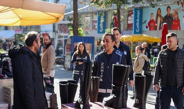 Büyükşehir Zabıtasından kaldırım işgallerine sıkı kontrol