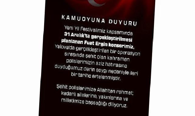 Konser Erteleme Duyurusu