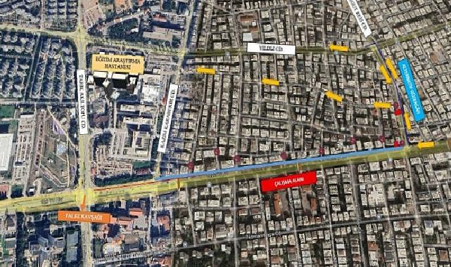 Turgut Reis Caddesi ile Falez Kavşağı ortası trafiğe kapatılacak