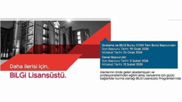 BİLGİ Lisansüstü Bahar Devri müracaatları devam ediyor