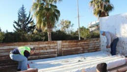 Büyükşehir Belediyesi’nden hortumdan ziyan gören üreticiye dayanak