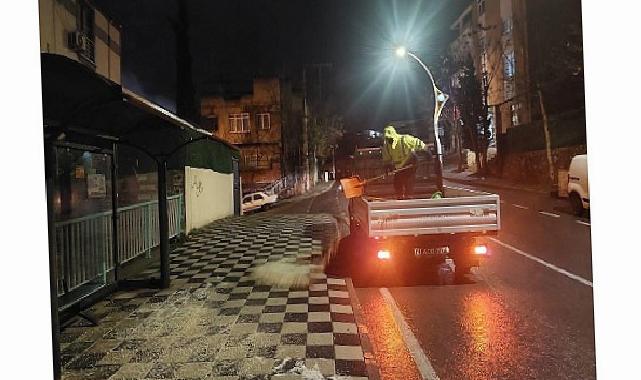 Büyükşehir, karla çabada 7/24 misyonda