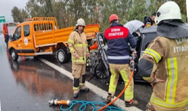 İtfaiye takımlarından zincirleme trafik kazasına süratli müdahale