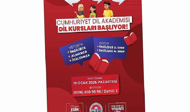Maltepe Belediyesi’nin yabancı lisan kurslarında yeni devir kayıtları başlıyor