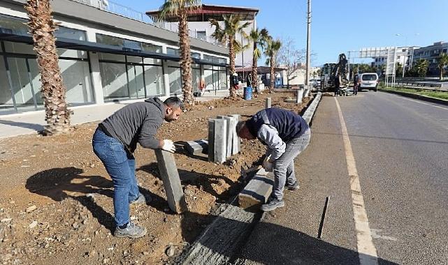 Menderes Belediyesi’nden Kaldırım Çalışması