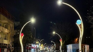 Şehit Ergün Köncü Caddesi ışıl ışıl