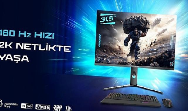Üstün Çözünürlük, Sonları Zorlayan Sürat: Excalibur 31.5″ 2K 180Hz Curved Monitör
