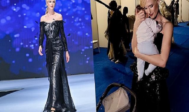 Wilma Elles Defilede Göz Kamaştırdı, Kuliste Oğlunu Uyuttu