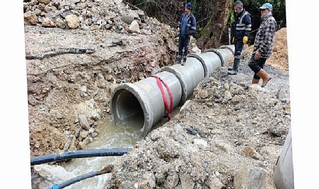 Alanya’da tıkanan menfezler Büyükşehir gruplarınca açıldı