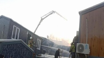 Personel Konteynerinde Çıkan Yangın Denetim Altına Alındı