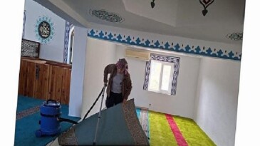 Ramazan öncesi mescitlerde paklık yapıldı