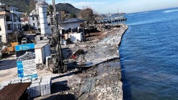 Ulaşlı kıyı şeridi fırtınaya karşı yenileniyor