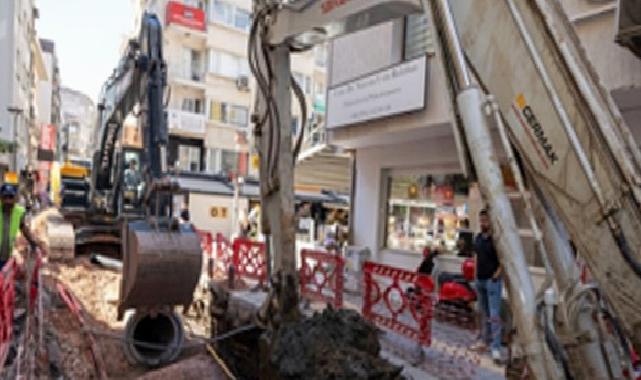 Alsancak’ta yağmur suları artık direkt denize ulaşacak