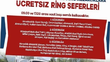Büyükşehir’den Bayram’da Mezarlıklara Fiyatsız Ulaşım Hizmeti