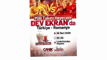 Canik’te Ulusal Maç Coşkusu Dev Ekranda Yaşanacak
