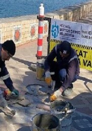 Değirmendere kıyısında hummalı çalışma