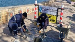 Değirmendere kıyısında hummalı çalışma