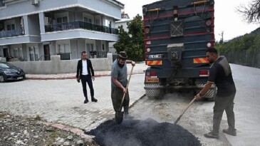 Kuzdere’de yama çalışmaları sürüyor