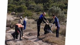 Lastikler, Naylon Atıklar ve Cam Şişeler Etraf Gönüllüleri Tarafından Titizlikle Toplandı.