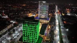 Manisa Büyükşehir Belediyesinden Tıp Bayramı’na Özel Işıklandırma