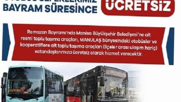 Manisa’da Bayram Müddetince Toplu Ulaşım Fiyatsız Olacak