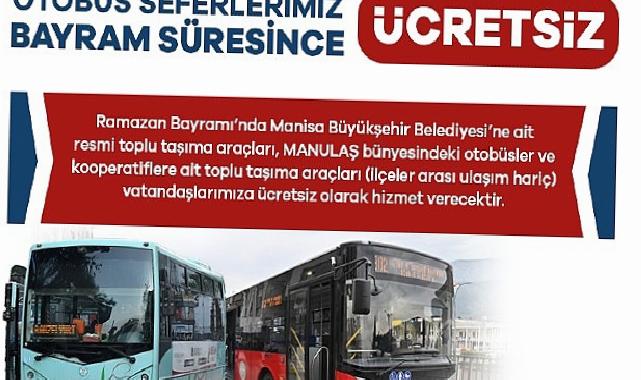 Manisa’da Bayram Müddetince Toplu Ulaşım Fiyatsız Olacak