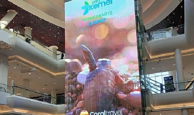 Moskova’da dev ekranlarda Kemer tanıtımı