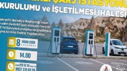 Nevşehir Belediyesi’nden 5 (Beş) Adet Elektrikli Şarj İstasyon Yerinin 10 (On) Yıl Müddetle Heyetimi ve İşletilmesi İşine İlişkin Kira İhalesi