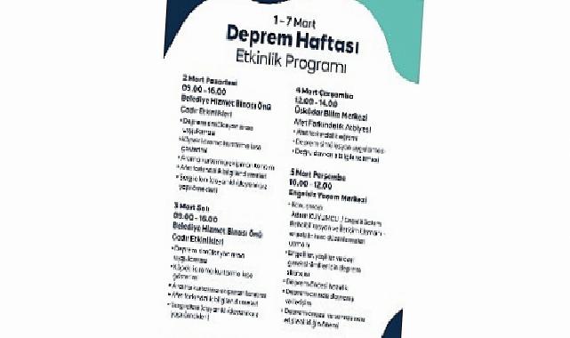 Üsküdar’da Zelzele Haftası’nda Kapsamlı Farkındalık Programı