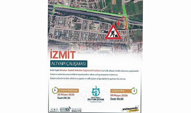 Çalışma müddetince cadde trafiğe kapalı kalacak