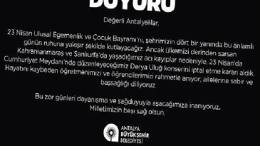 Derya Uluğ konseri iptal edildi