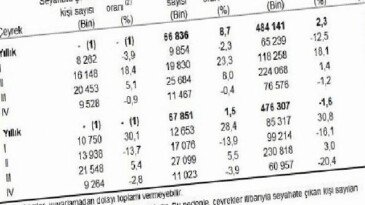 Hanehalkı Yurt İçi Turizm, IV. Çeyrek: Ekim-Aralık 2025