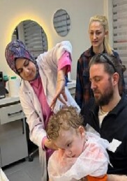 Kaan’ın birinci saç kesiti tatlı bir anıya dönüştü