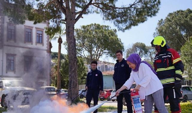 Muhtemel yangınlara karşı tatbikat…