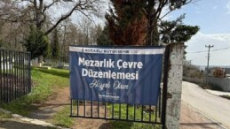 Pelitli Mezarlığı’nda tel çit ve panel uygulaması