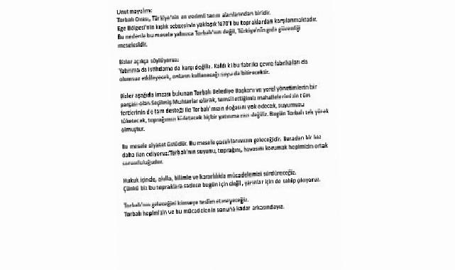 Torbalı’da Kağıt Fabrikasına Karşı Direniş Büyüyor: 60 Muhtar Tek Yürek Oldu