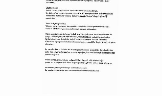 Torbalı’da Kağıt Fabrikasına Karşı Direniş Büyüyor: 60 Muhtar Tek Yürek Oldu