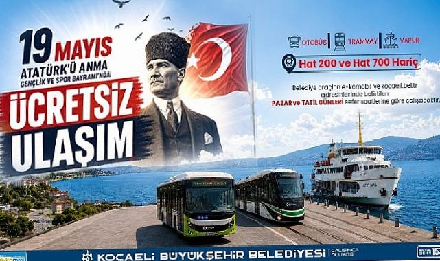 19 Mayıs’ta toplu taşıma fiyatsız