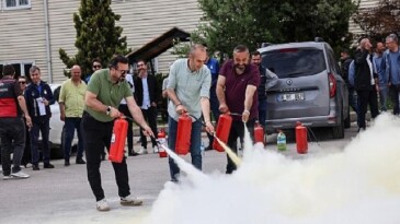 Çankaya Belediyesi Çalışanına Yangın Eğitimi ve Tatbikat