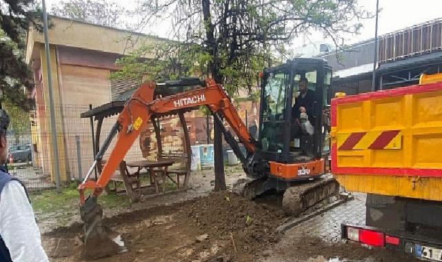 Doğukışla Pazar Alanı’nda taban düzenlemesi