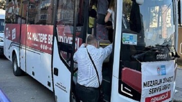 Maltepe’de bayramda mezarlıklara fiyatsız ring seferleri başladı