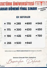 ATA-AÖF imtihanına 15 farklı sınır takviyesi