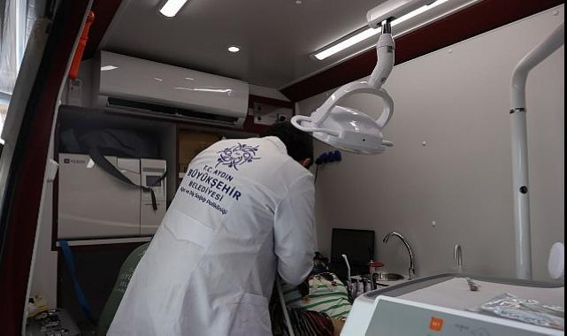 Aydın Büyükşehir Belediyesi Taşınabilir Ağız ve Diş Sıhhati Klinikleri’ne Ağır İlgi