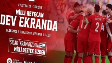 Büyükşehir Ulusal maç heyecanı Olbia Kent Meydanı’nda yaşatacak