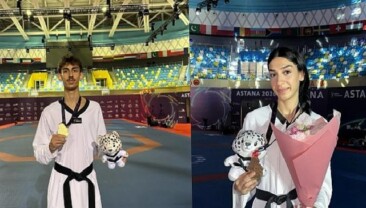 Kaan’dan altın, Zehra’dan bronz