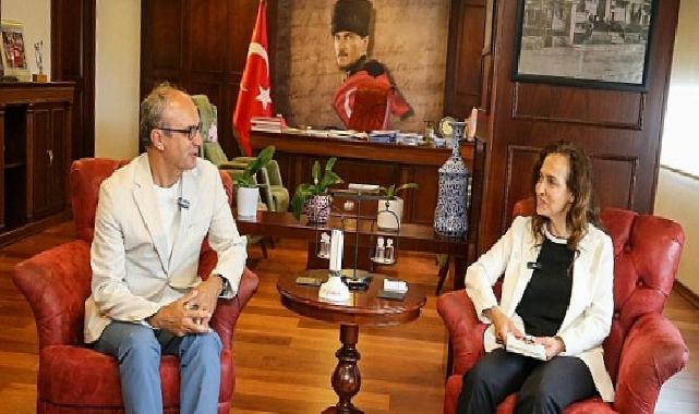Kardeş kentler kadrajda buluştu: Lider Ünsal, Karşıyakalı birinciyi konuk etti