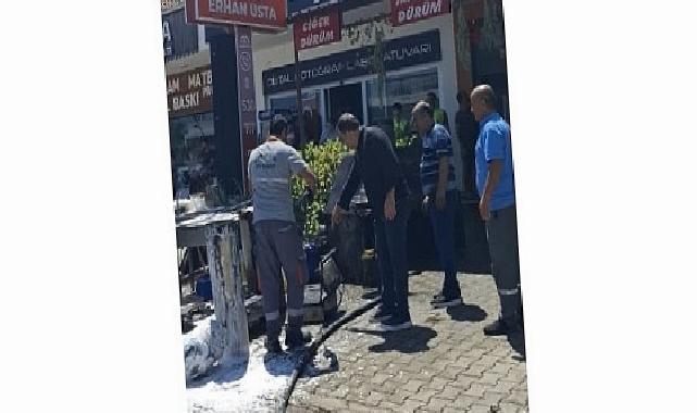Kemer’de iş yeri yangını